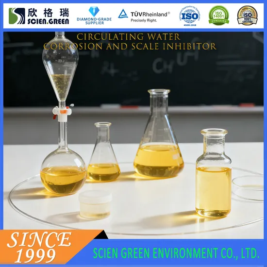 Inhibiteur de corrosion pour climatisation, fluide frigorigène et adoucisseur d'eau, destiné à la protection des métaux des systèmes CVC <p>