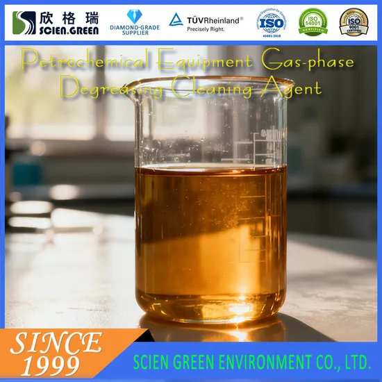 Industrial Vapor Phase Oil Deposit Cleaner for Refinery Turnaround with pH 7-9 Amber Transparent Liquid