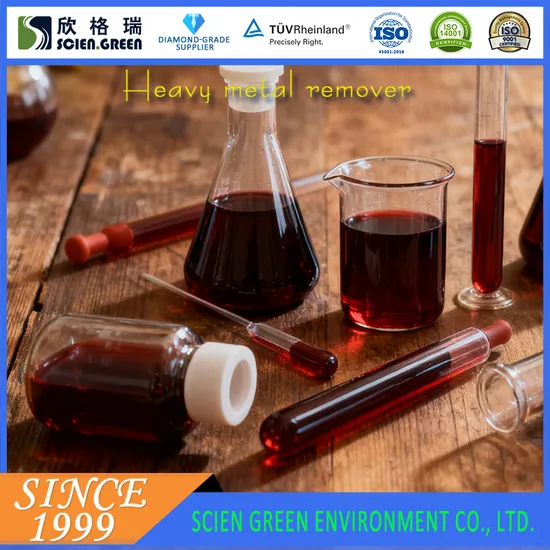 Heavy Metal Remover for Industrial Wastewater Treatment Brownish Black Liquid SGR0620W