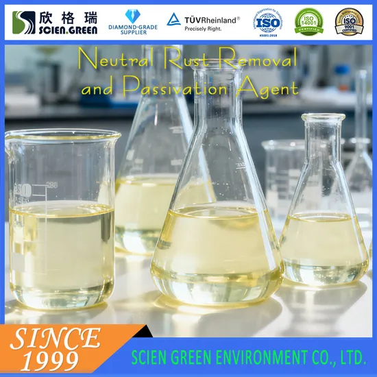 Neutral Rust Removal Solution and Passivation Agent for Iron Steel Workpieces pH 6.0-9.0