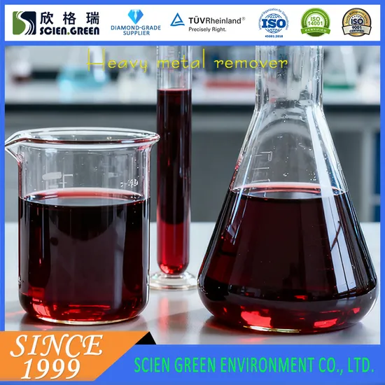 Heavy Metal Remover Agent for Wastewater Treatment, SGR0620W Brownish Black Liquid