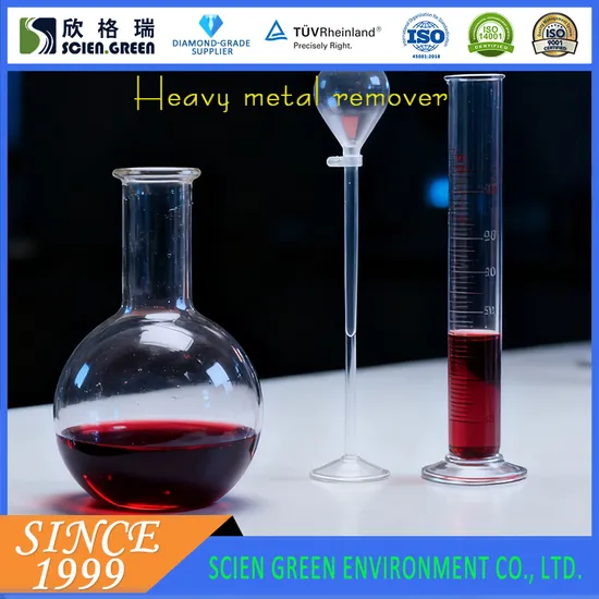 Heavy Metal Remover Agent for Wastewater Treatment, SGR0620W Brownish Black Liquid