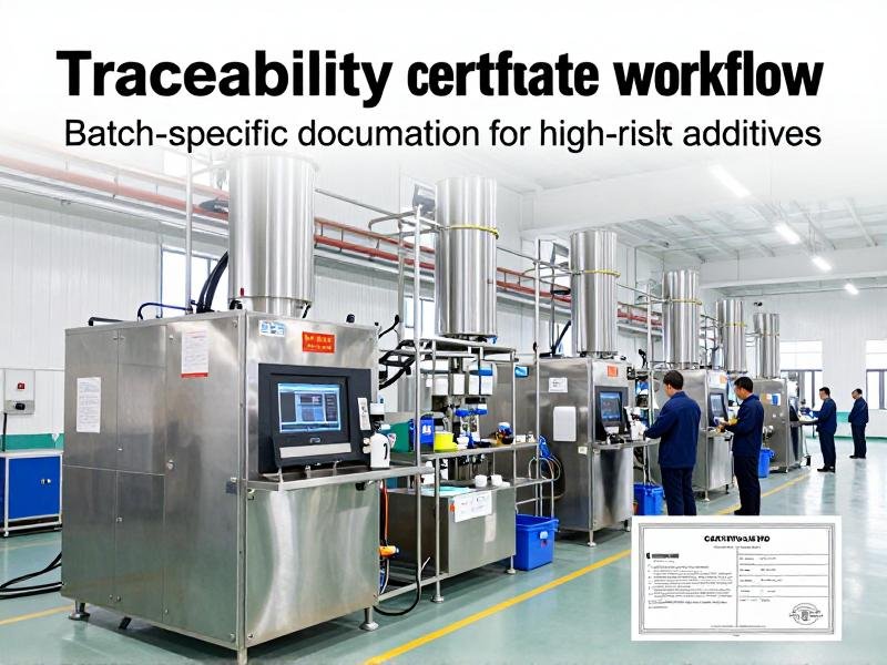 Traceability certificate workflow