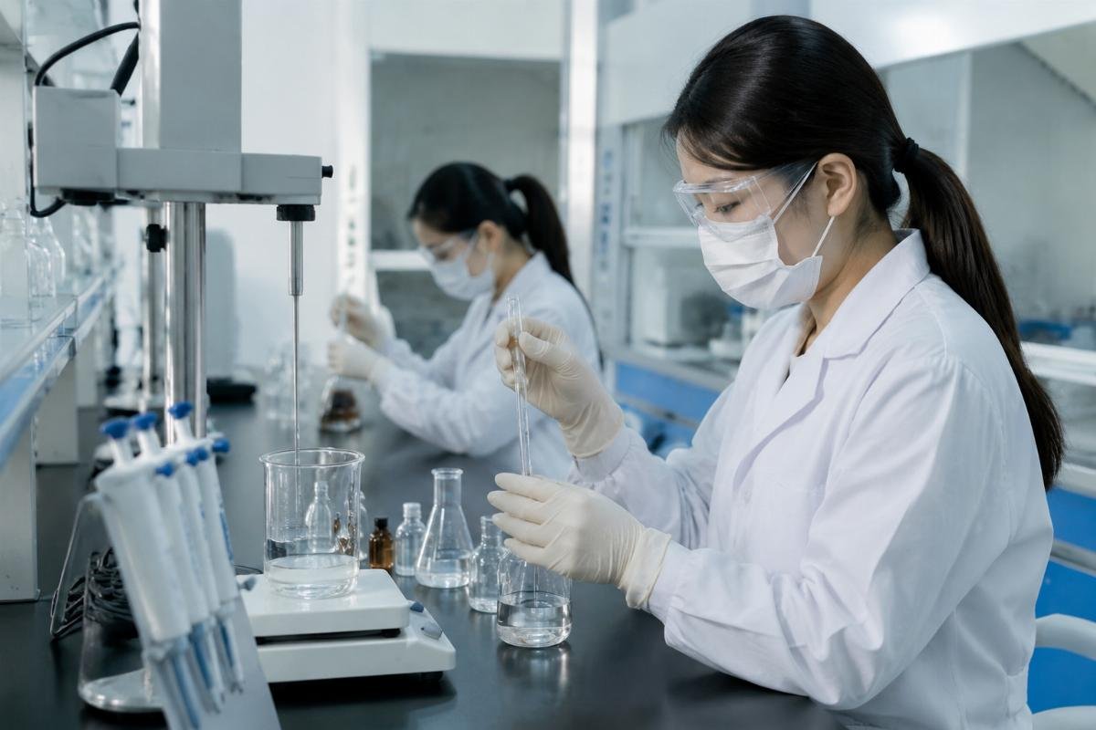 Chemical reagent quality verification process Quality control laboratory workflow