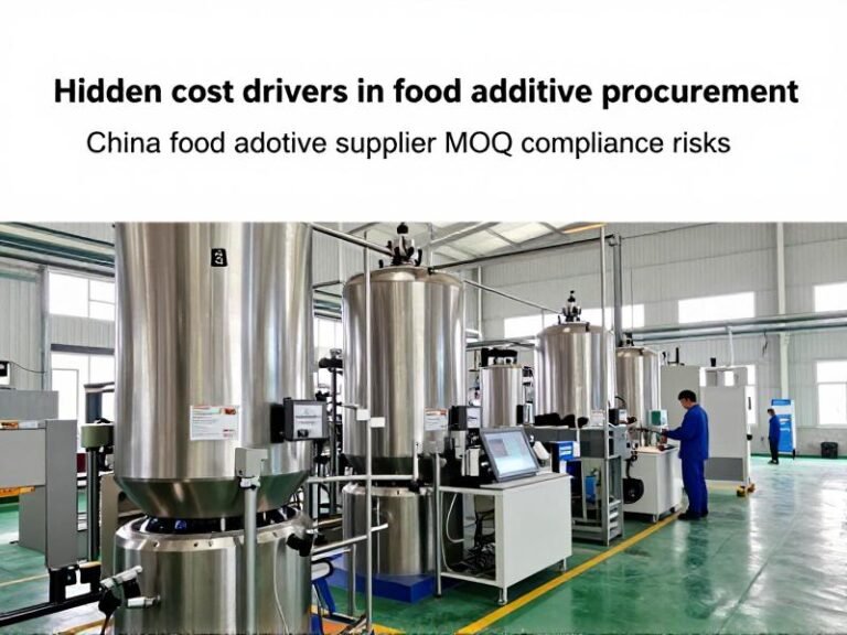 Hidden cost drivers in food additive procurement