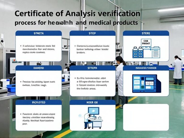 Certificate of Analysis verification process for health and medical products