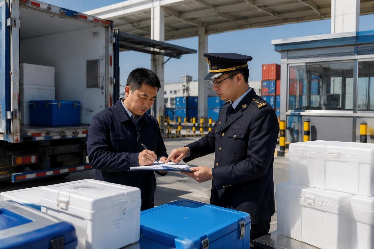 Customs clearance and temperature-controlled shipping International peptide shipment documentation