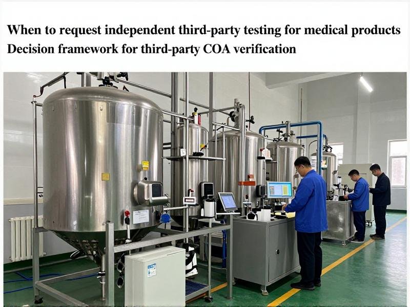 Decision framework for third-party COA verification When to request independent third-party testing for medical products