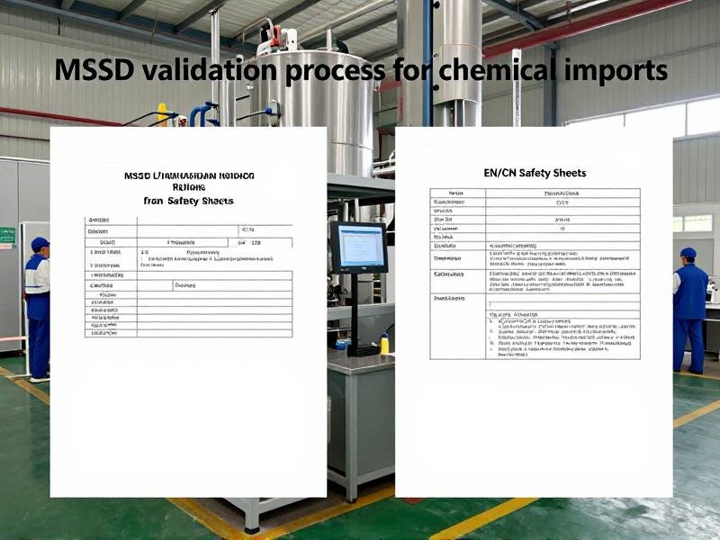 MSDS validation process for chemical imports