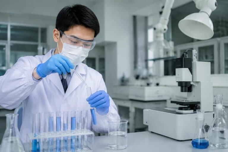 Testing chemical reagent quality in laboratory