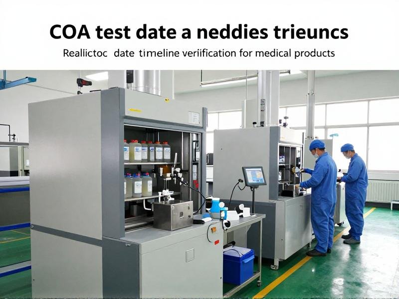Realistic test timelines for medical COA parameters COA test date timeline verification for medical products