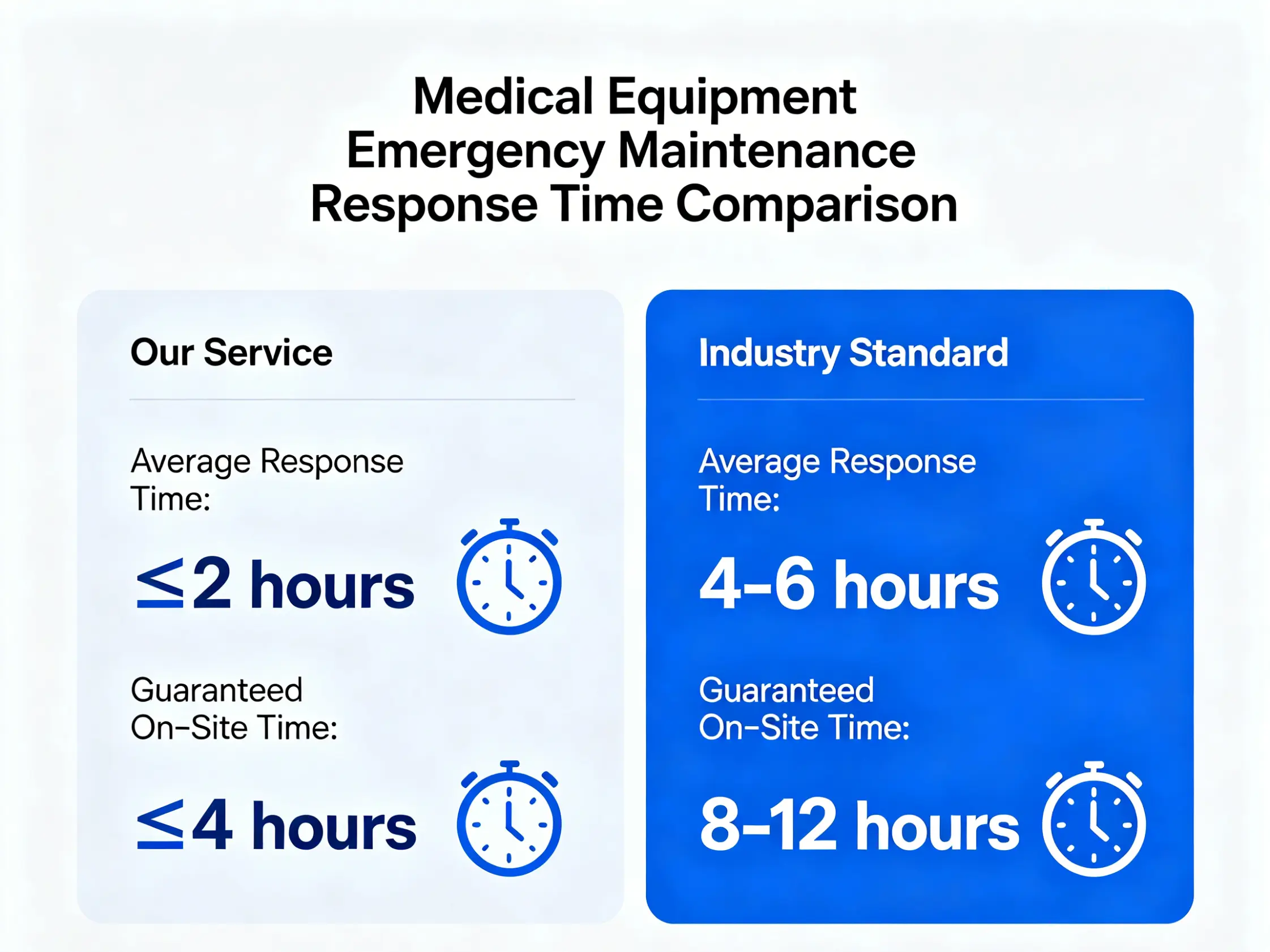 Emergency maintenance response time comparison